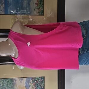 Adidas Women Training TE Tank Tops Semi Lucid Fichsia Size 2XL